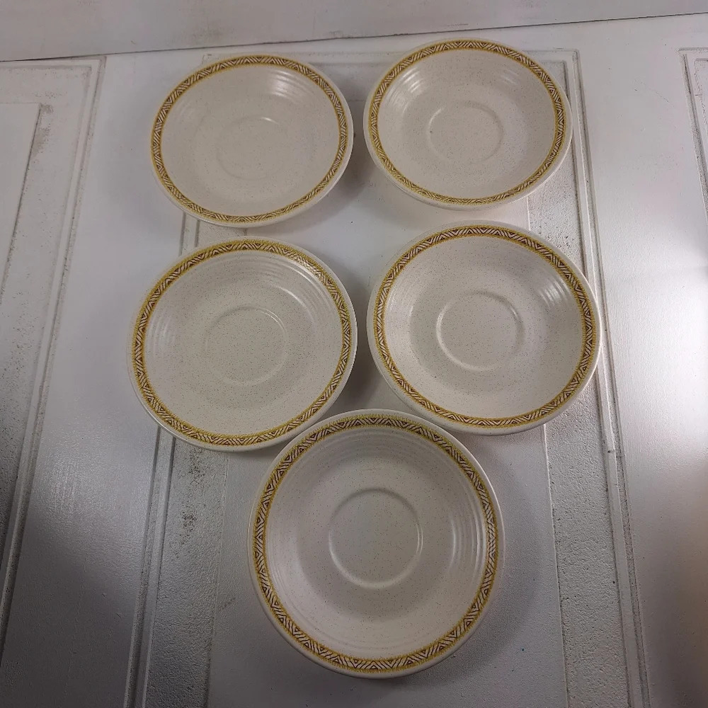 Lot of 5 Franciscan Hacienda Gold 6 1/2" Earthenware Bread / Dessert Plates  USA - Picture 3 of 9